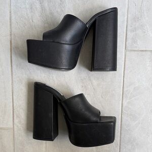 Steve Madden Black Platform Heels